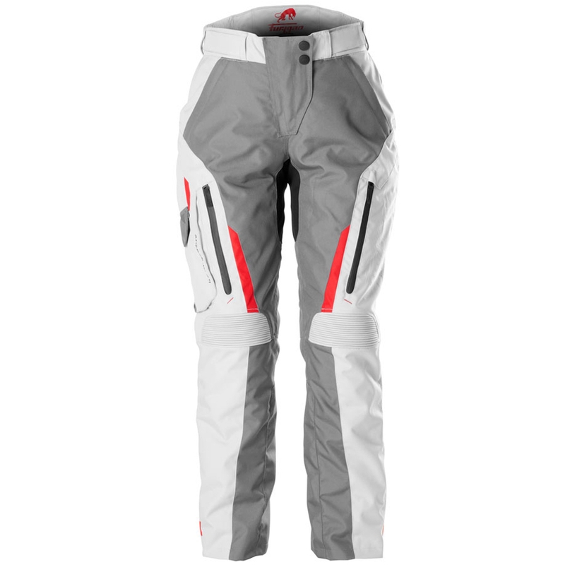 Furygan Killington Lady Grey Beige Red Motocikla bikses