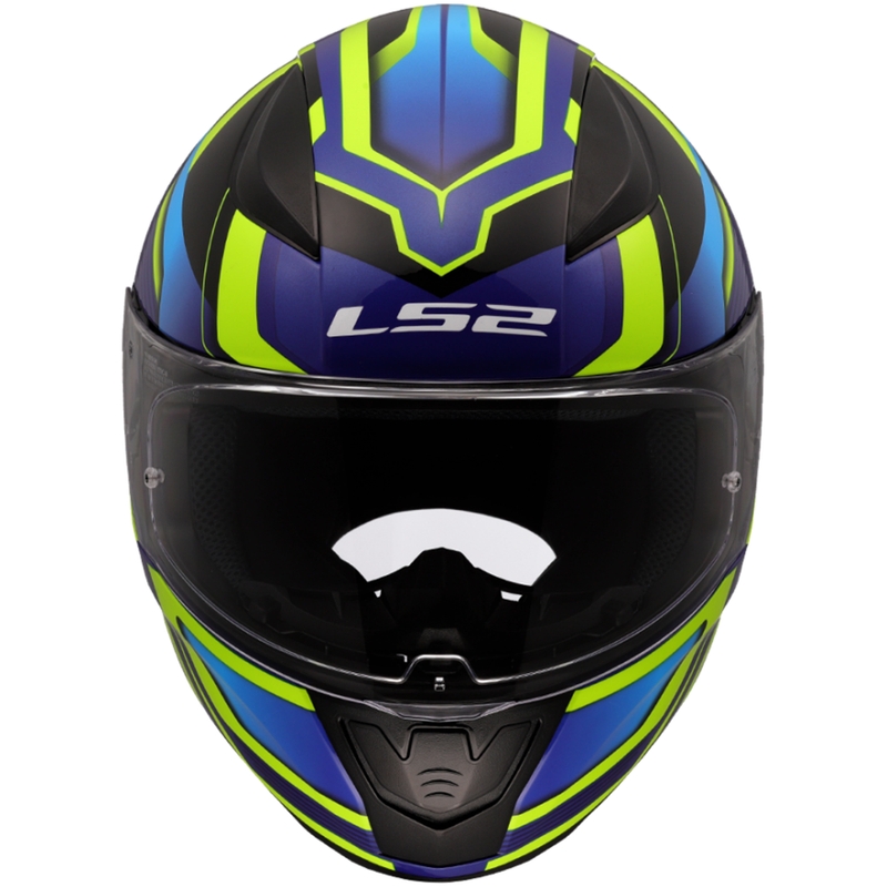 Integrālā moto ķivere LS2 FF353 Rapid II Flitz fluo dzelteni-zilā krāsā