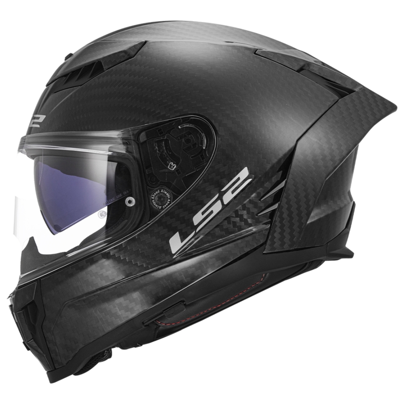 LS2 FF807 Dragon Carbon Integrālā motociklu ķivere matēti melna