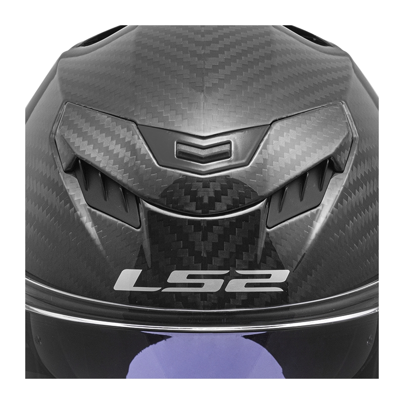 LS2 FF807 Dragon Carbon Integrālā motociklu ķivere matēti melna