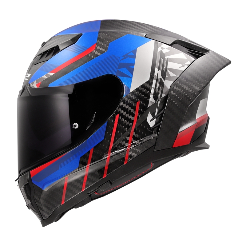 LS2 FF807 Dragon Trax zili-arkana integrālā motocikla ķivere