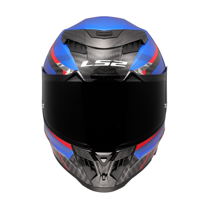 LS2 FF807 Dragon Trax zili-arkana integrālā motocikla ķivere