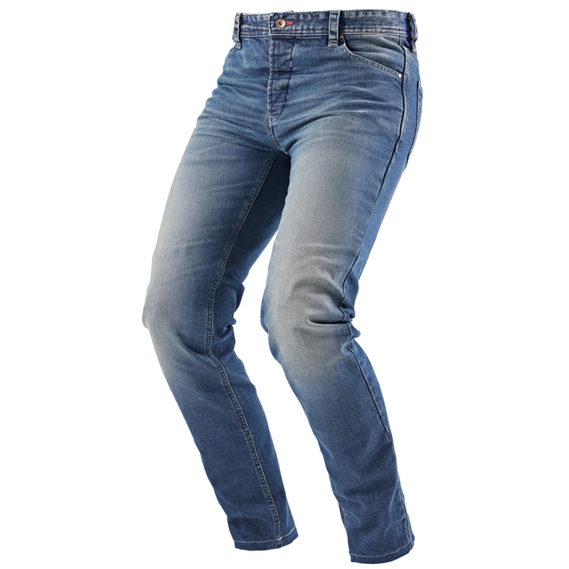 Furygan D12 X Kevlar® taisni motocikla džinsi, mazgāti gaiši zili