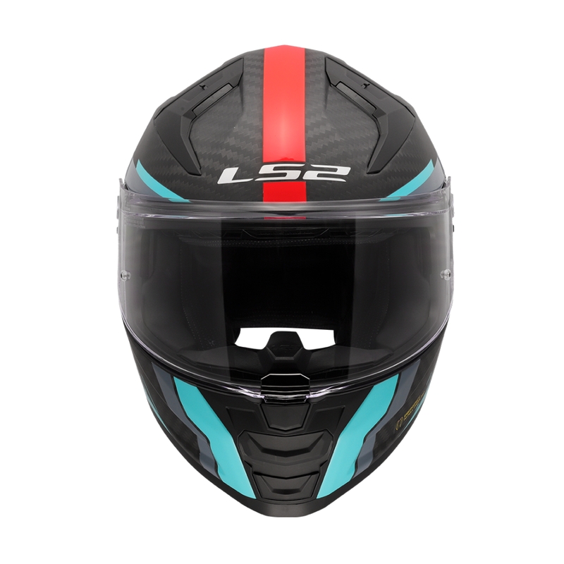 Integrālā moto ķivere LS2 FF811 Vector II C Grid sarkanā tirkīza krāsā