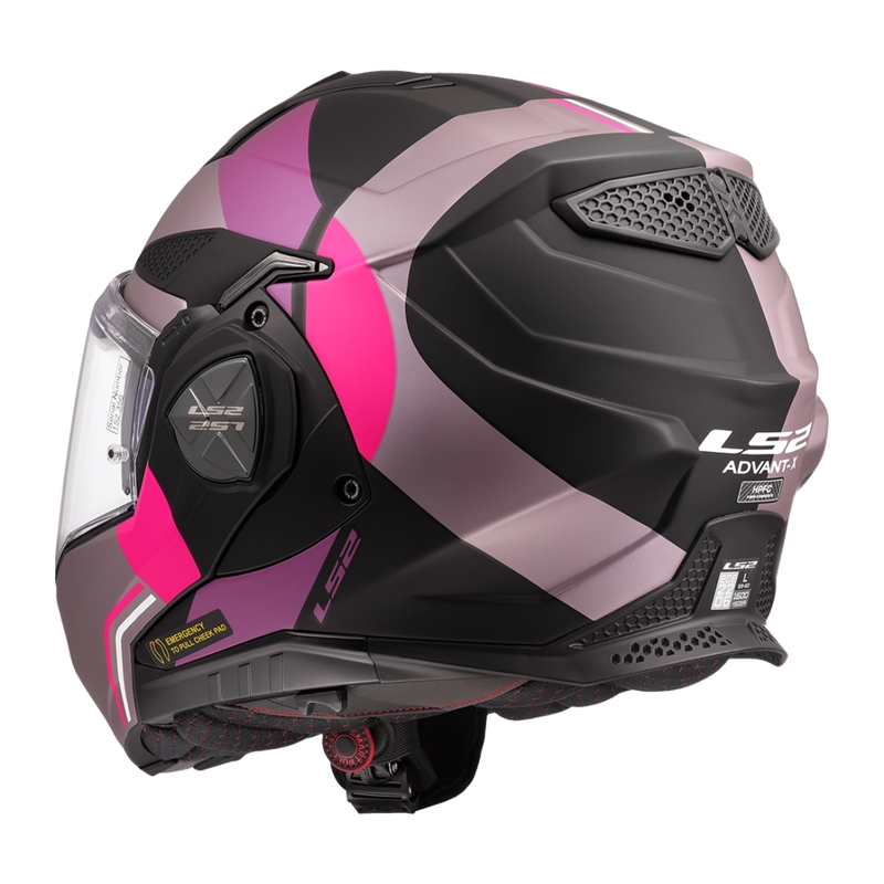 LS2 FF901 Advant X Ultra pelēki violeta, atvāžama motocikla ķivere