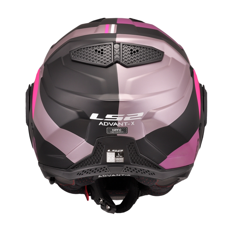 LS2 FF901 Advant X Ultra pelēki violeta, atvāžama motocikla ķivere