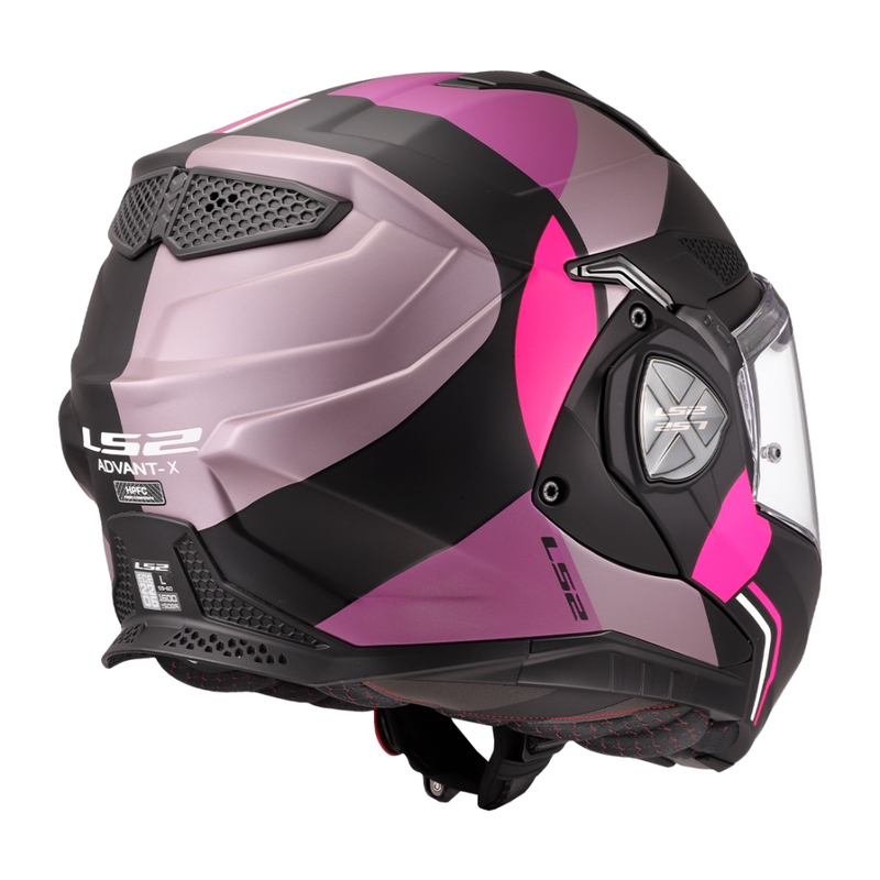 LS2 FF901 Advant X Ultra pelēki violeta, atvāžama motocikla ķivere