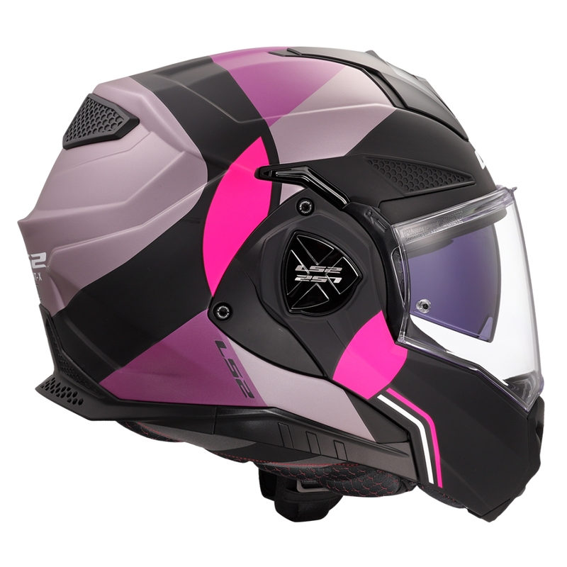 LS2 FF901 Advant X Ultra pelēki violeta, atvāžama motocikla ķivere