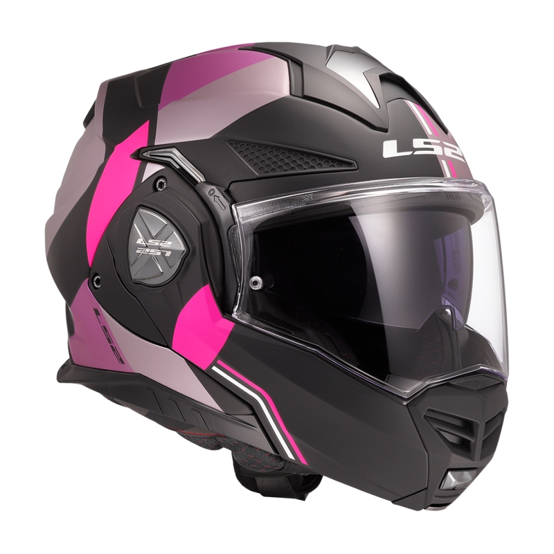 LS2 FF901 Advant X Ultra pelēki violeta, atvāžama motocikla ķivere