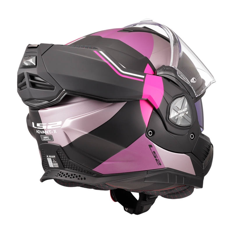 LS2 FF901 Advant X Ultra pelēki violeta, atvāžama motocikla ķivere