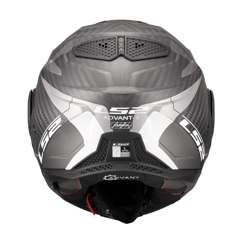 LS2 FF901 Advant X C Horizon sudraba-pelēka, atvāžama motocikla ķivere