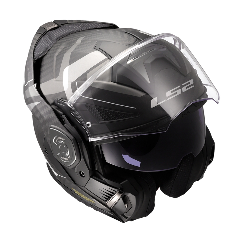 LS2 FF901 Advant X C Horizon sudraba-pelēka, atvāžama motocikla ķivere