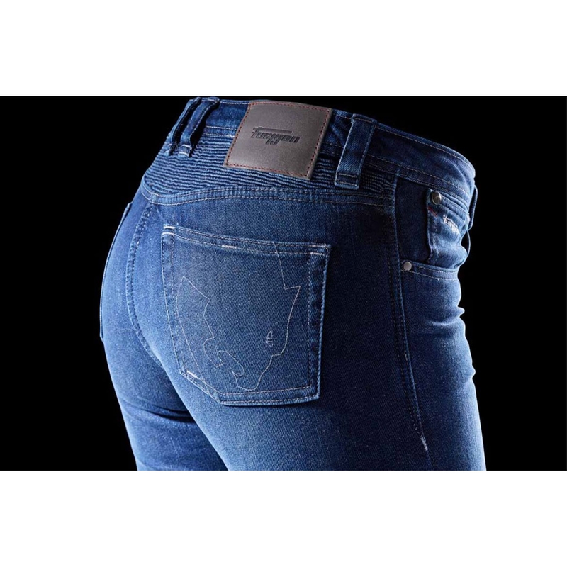Sieviešu Furygan Purdey Evo Slim Blue motocikla džinsi
