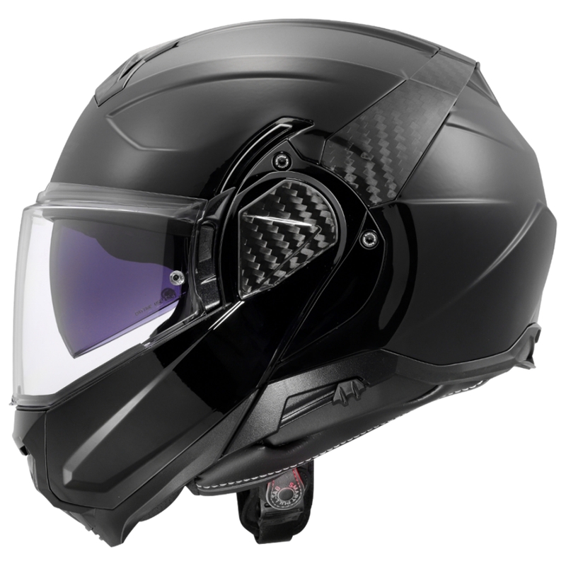 LS2 FF910 Advant II Solid Black salokāmā motociklu ķivere