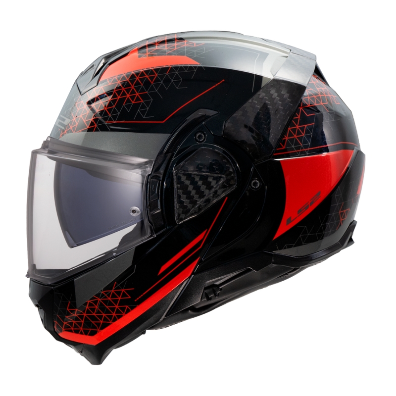 Flip-up moto ķivere LS2 FF910 Advant II Astral sarkans