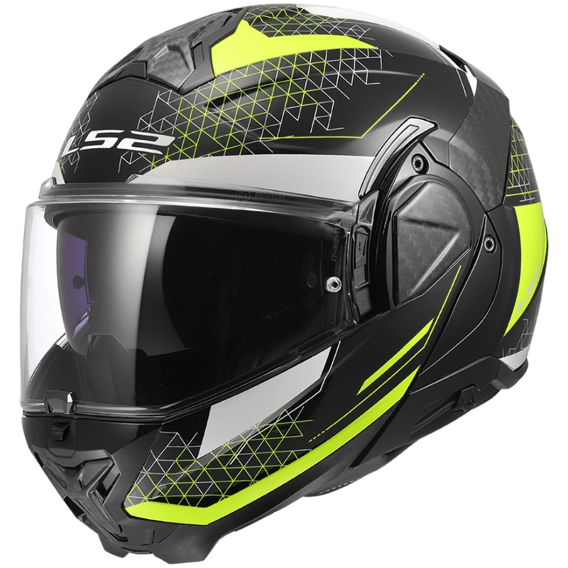Flip-up moto ķivere LS2 FF910 Advant II Astral fluo dzeltena