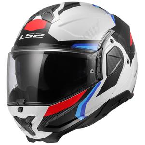 Flip-up motociklistu ķivere LS2 FF910 Advant II Triple white-blue-red