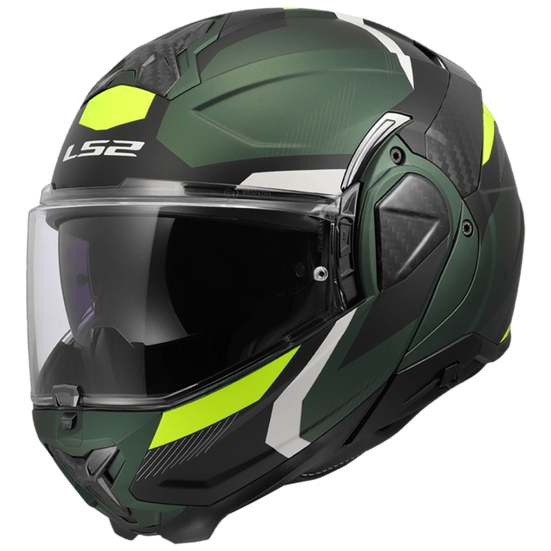Flip-up moto ķivere LS2 FF910 Advant II Triple olīvu zaļa