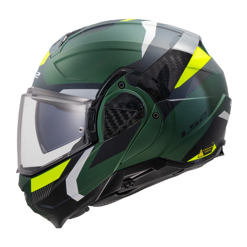 Flip-up moto ķivere LS2 FF910 Advant II Triple olīvu zaļa