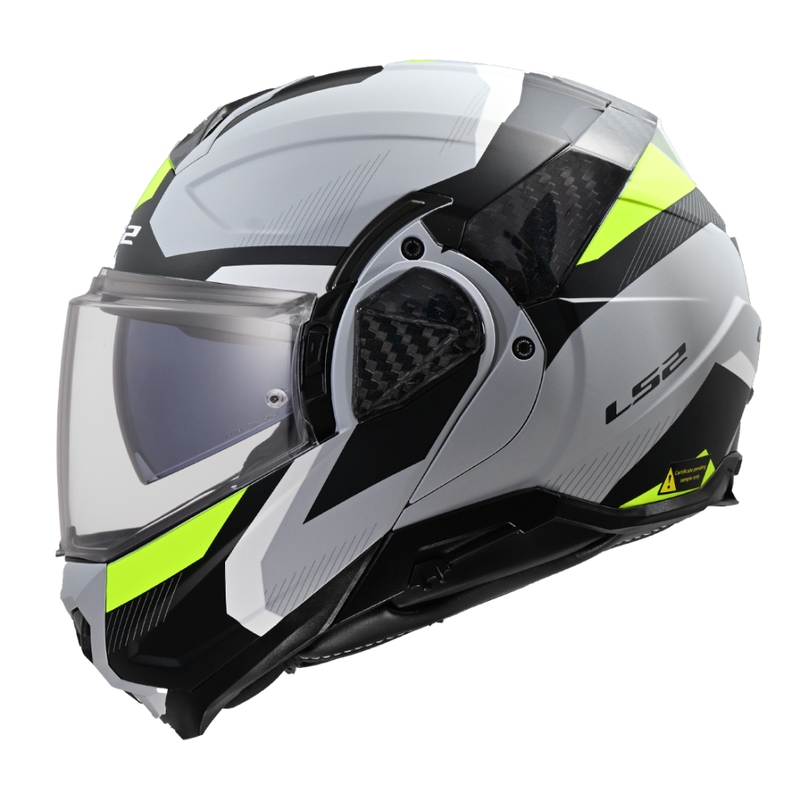 Flip-up moto ķivere LS2 FF910 Advant II Triple gaiši pelēka