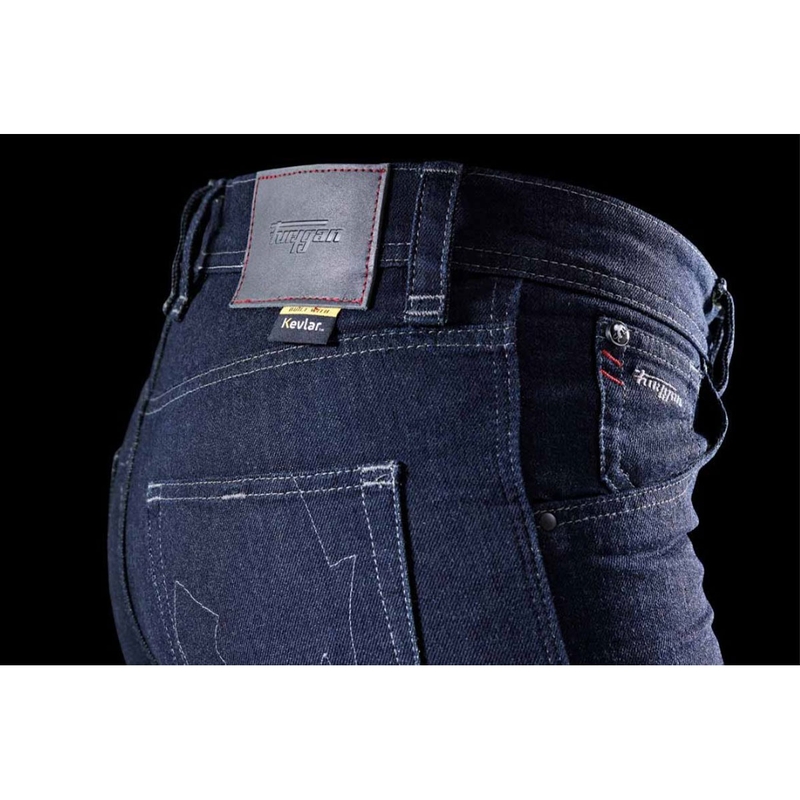 Furygan Nikita X Kevlar® Mom Fit sieviešu motocikla džinsi tumši zili