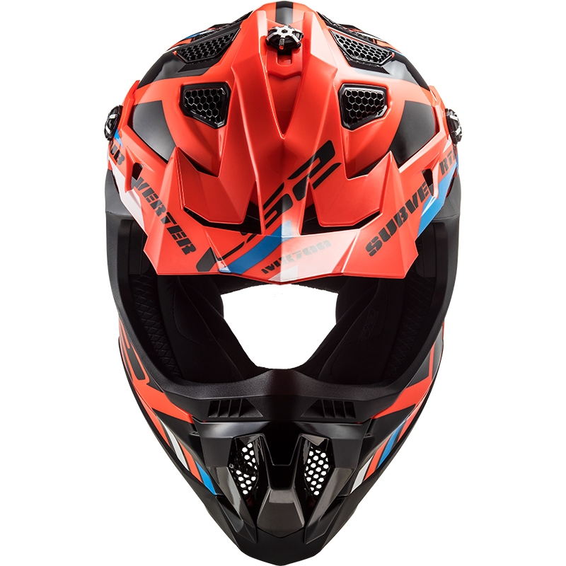 Motokrosa ķivere LS2 MX700 Subverter Stomp oranži melna