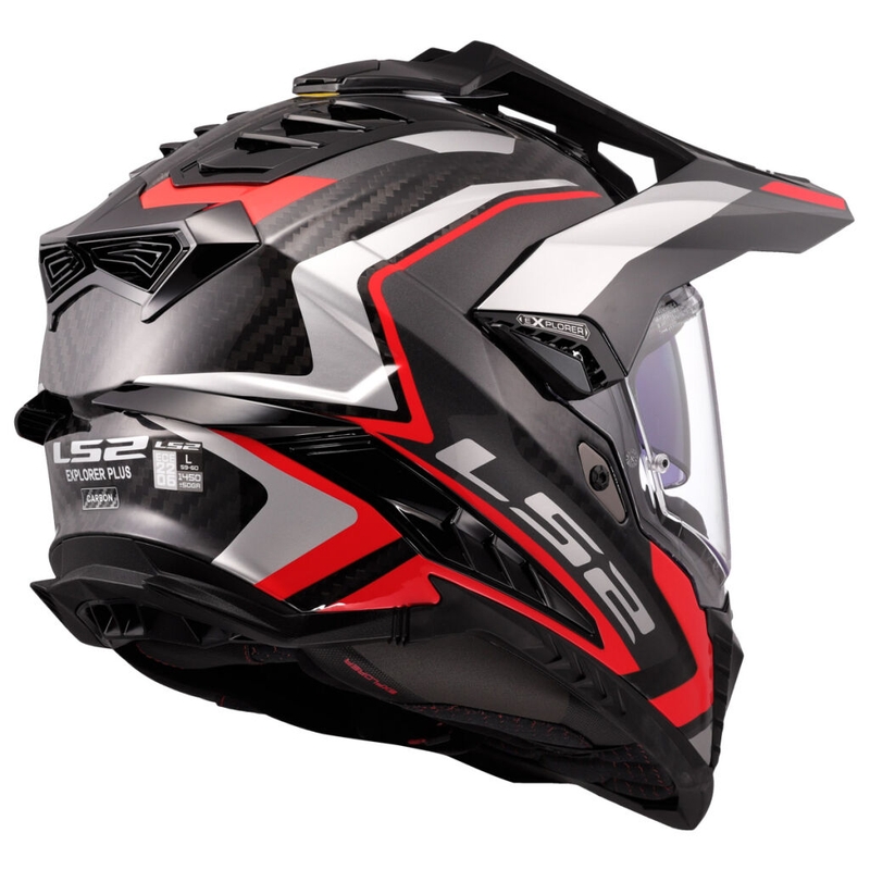 Enduro moto ķivere LS2 MX701 Explorer C Frontier II sarkana