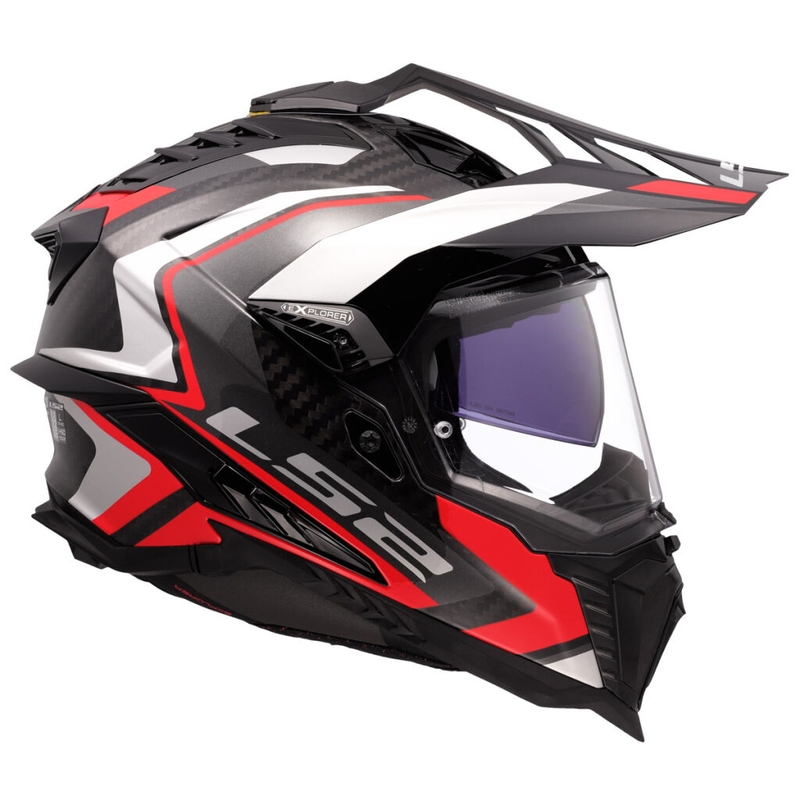 Enduro moto ķivere LS2 MX701 Explorer C Frontier II sarkana