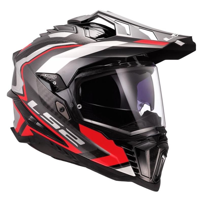 Enduro moto ķivere LS2 MX701 Explorer C Frontier II sarkana