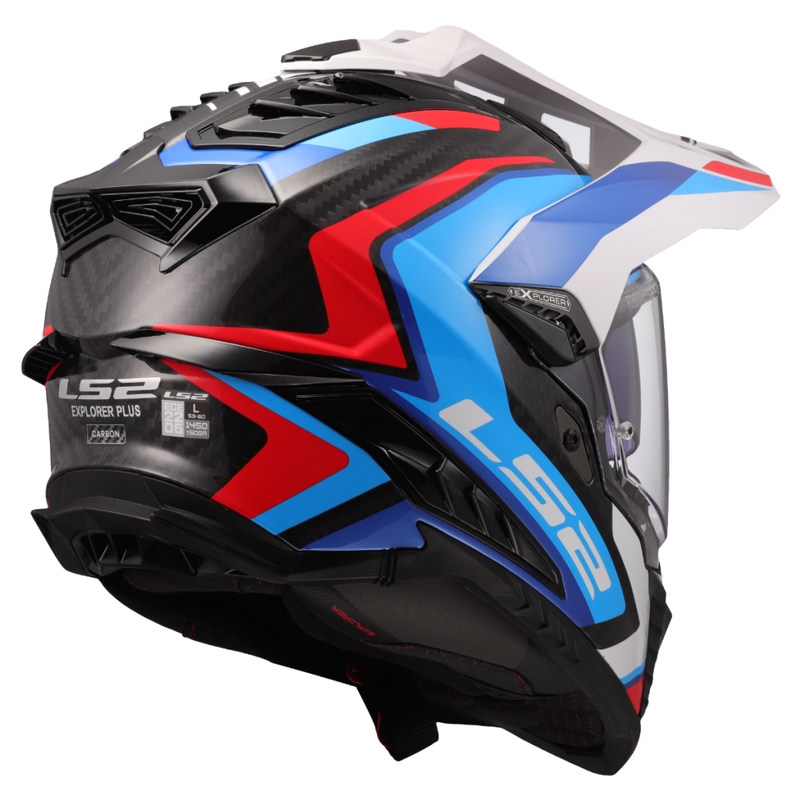 Enduro motocikla ķivere LS2 MX701 Explorer C Frontier II balta-zila