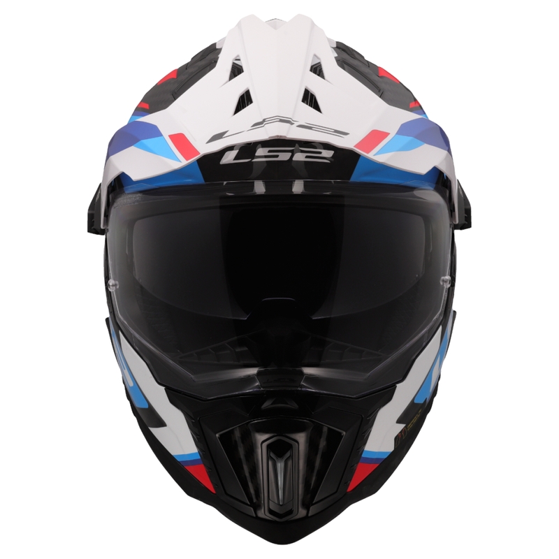 Enduro motocikla ķivere LS2 MX701 Explorer C Frontier II balta-zila