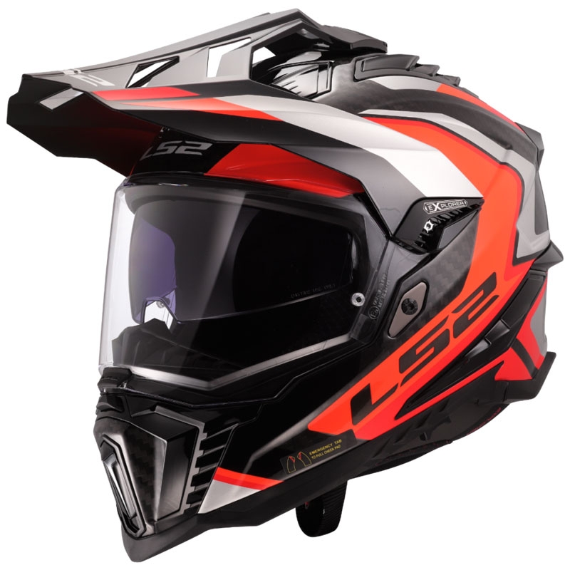 Enduro moto ķivere LS2 MX701 Explorer C Frontier II oranža