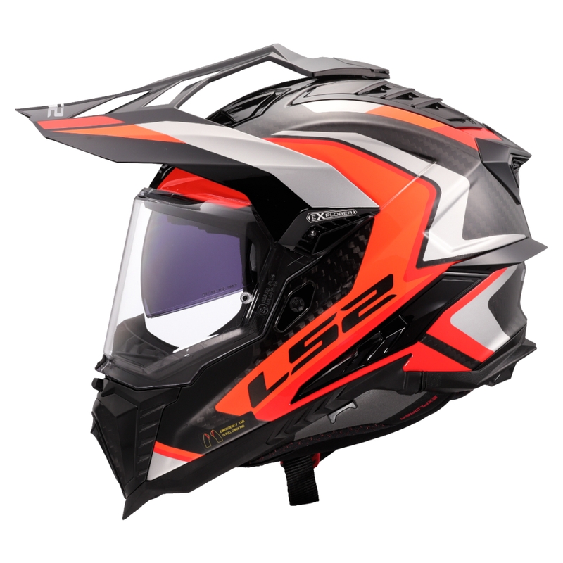 Enduro moto ķivere LS2 MX701 Explorer C Frontier II oranža