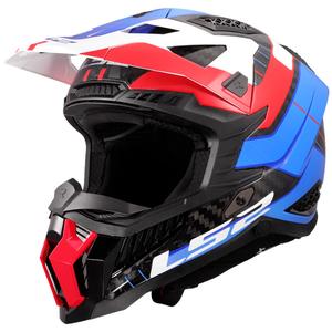 Motokrosa ķivere LS2 MX703 X-Force Galuo balti-sarkani-zils