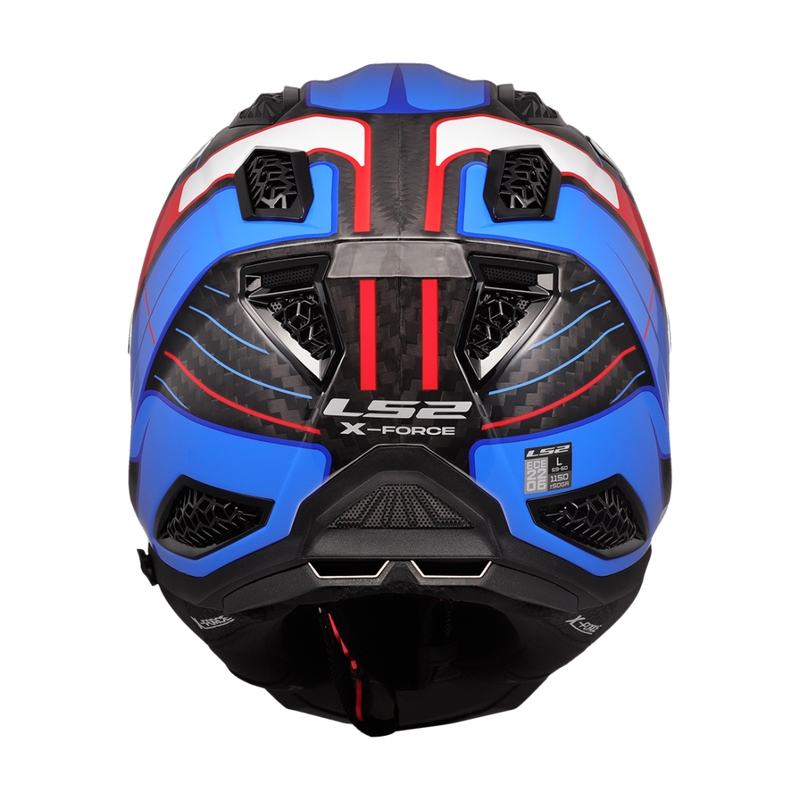 Motokrosa ķivere LS2 MX703 X-Force Galuo balti-sarkani-zils