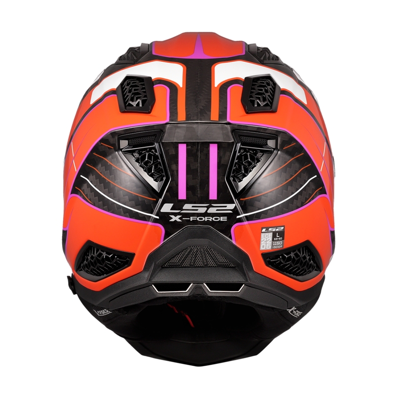 Motokrosa ķivere LS2 MX703 X-Force Galuo oranžā krāsā