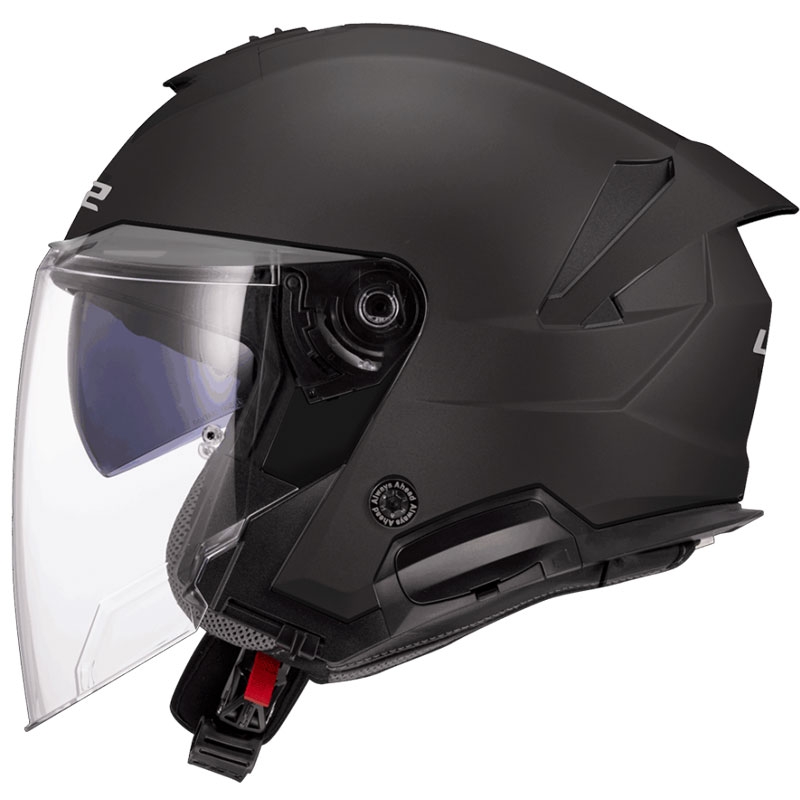 Atvērtā moto ķivere LS2 OF618 Verso II Solid Matte Black