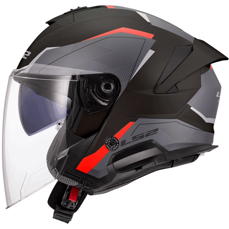 Atvērtā motociklista ķivere LS2 OF618 Verso II Air melna-arkana