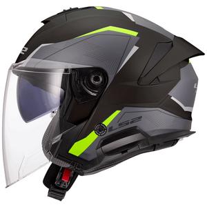 Atvērtā moto ķivere LS2 OF618 Verso II Air melna-fluo dzeltena