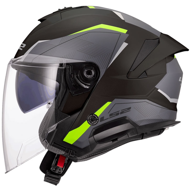 Atvērtā moto ķivere LS2 OF618 Verso II Air melna-fluo dzeltena