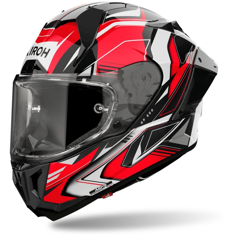Integrēta ķivere motociklam Airoh GP800 Must sarkana
