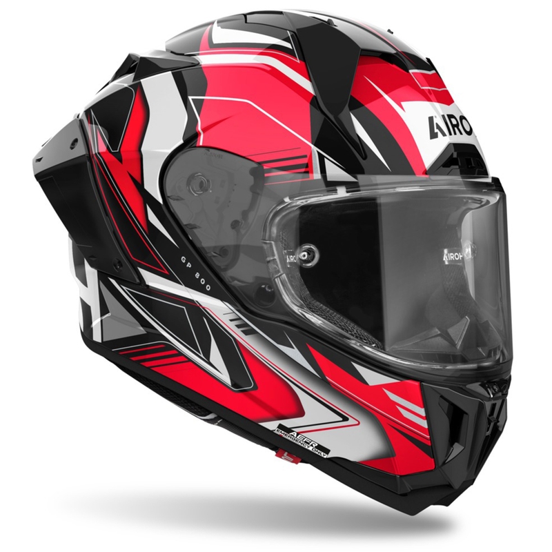 Integrēta ķivere motociklam Airoh GP800 Must sarkana