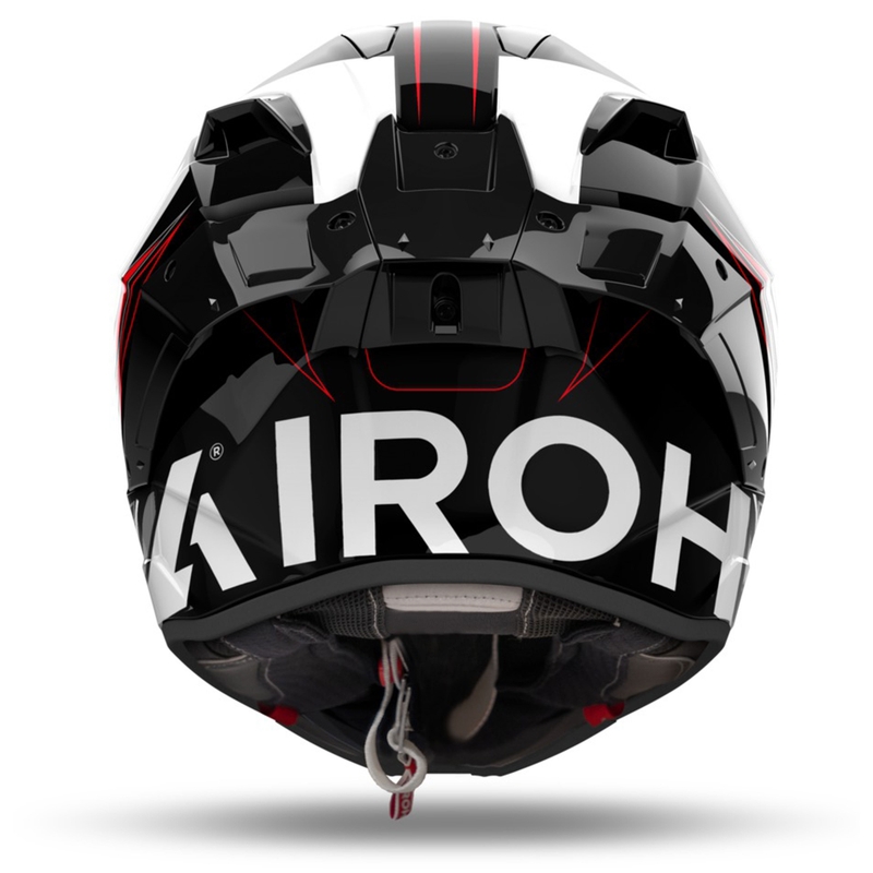 Integrēta ķivere motociklam Airoh GP800 Must sarkana
