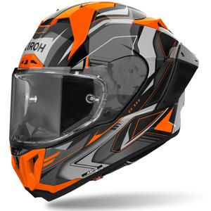 Integrēta motocikla ķivere Airoh GP800 Must oranžā krāsā