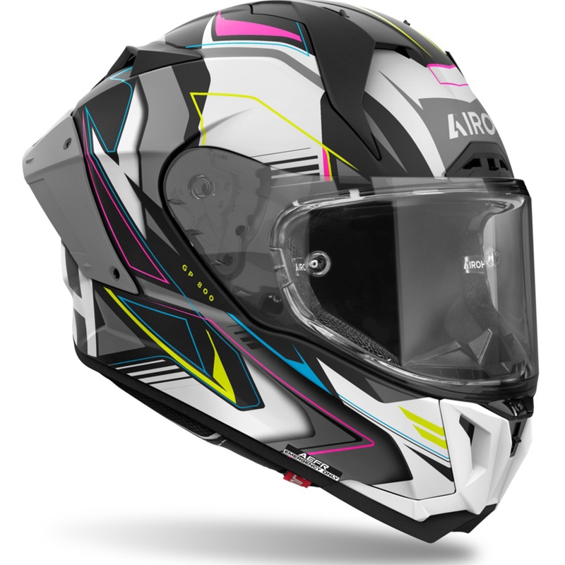 Integrēta motociklu ķivere Airoh GP800 Must matēta daudzkrāsaina