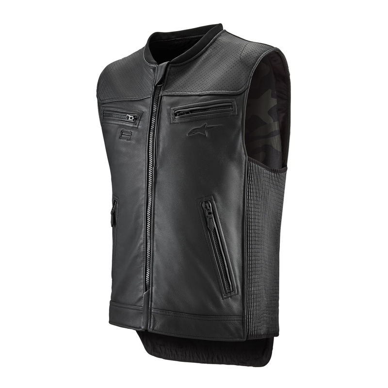 Gaisa spilvenu veste Alpinestars TECH-AIR®3 V2 LEATHER sistēma melna