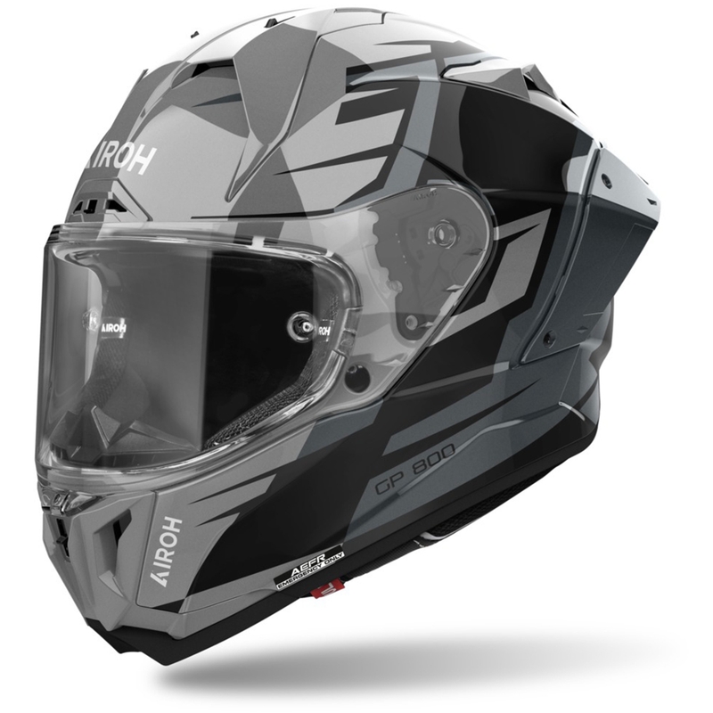 Integrēta motocikla ķivere Airoh GP800 Master metāliska