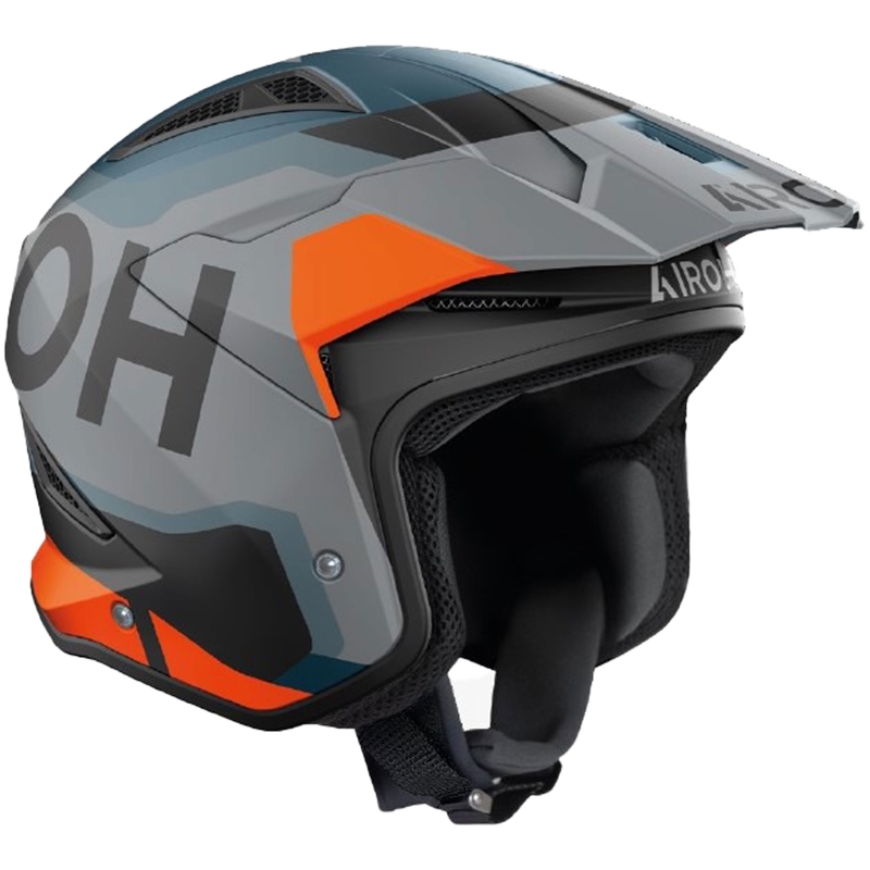 Izmēģinājumu motociklu ķivere Airoh TRR 2 Jupiter matēts oranžs
