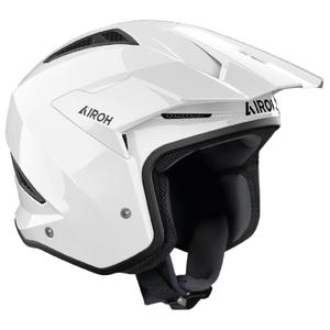 Izmēģinājumu motocikla ķivere Airoh TRR 2 White Color White