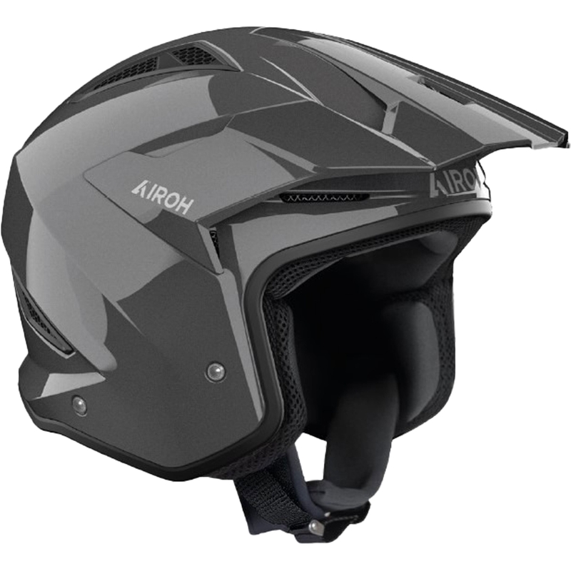 Izmēģinājumu motociklu ķivere Airoh TRR 2 Tumši pelēka krāsa